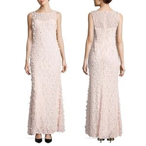 Karl Lagerfeld Pink Sequin Embellished Maxi Gown